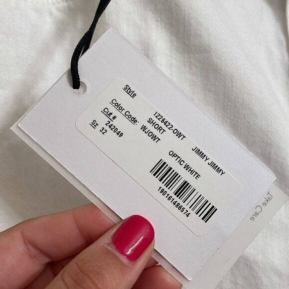 PAIGE Jimmy Jimmy optic white high rise jean shorts, size 14/32 NWT - Picture 2 of 6